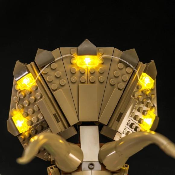 BrickBling lyssæt til: Jurassic World 76969 Dinosaurfossiler: Triceratops-kranium