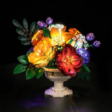 BrickBling lyssæt til: Botanicals 10345 Blomsterarrangement