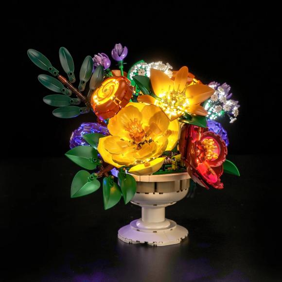 BrickBling lyssæt til: Botanicals 10345 Blomsterarrangement