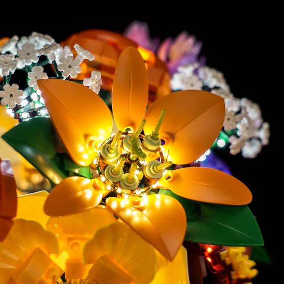 BrickBling lyssæt til: Botanicals 10345 Blomsterarrangement