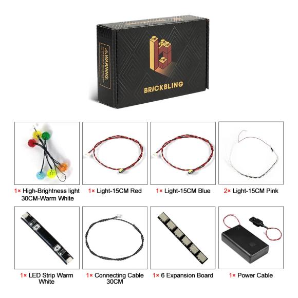 BrickBling lyssæt til: TEMA 40699 Retro plade-spiller