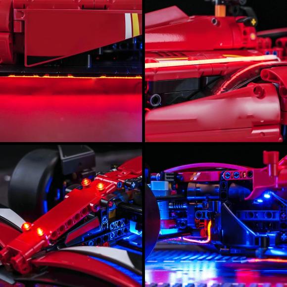 BrickBling lyssæt til: Technic 42207 Ferrari SF-24 F1-bil