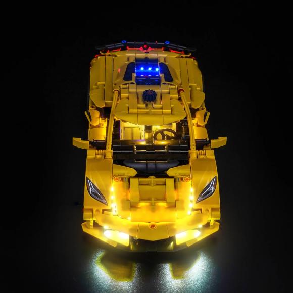 BrickBling lyssæt til: Technic 42205 Chevrolet Corvette Stingray