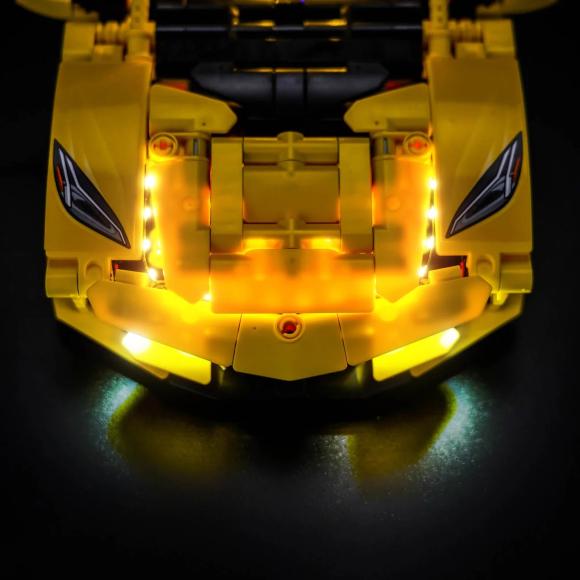 BrickBling lyssæt til: Technic 42205 Chevrolet Corvette Stingray