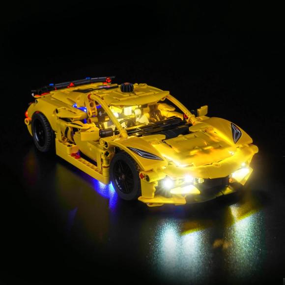 BrickBling lyssæt til: Technic 42205 Chevrolet Corvette Stingray