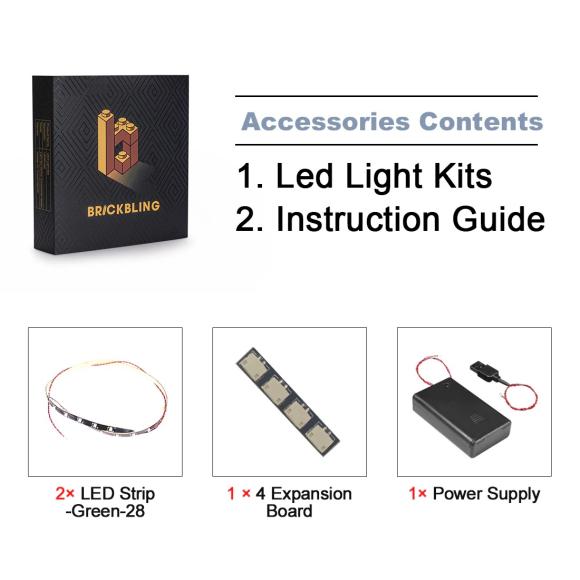 BrickBling lyssæt til: Botanicals 10349 Glade planter