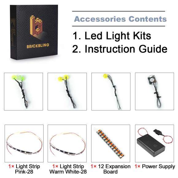 BrickBling lyssæt til: Marvel 76327 Iron Man MK4-buste