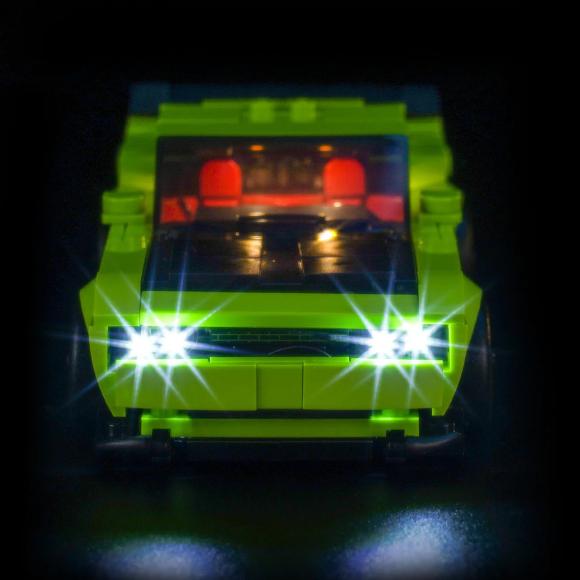BrickBling lyssæt til: Speed Champions 77237 Dodge Challenger SRT Hellcat-sportsvogn