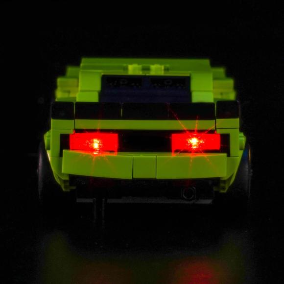 BrickBling lyssæt til: Speed Champions 77237 Dodge Challenger SRT Hellcat-sportsvogn