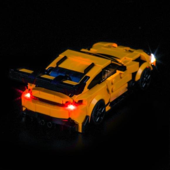 LEGO Speed Champions 77239 Porsche 911 GT3 RS oplyst med BrickBling set bagfra