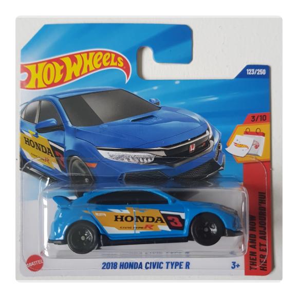 2018 Honda Civic Type R blå i Hot Wheels pakke set forfra