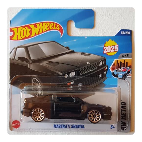 Maserati Shamal sort i Hot Wheels pakke set forfra