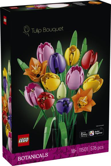LEGO Botanicals 11501 Tulipanbuket æske set forfra