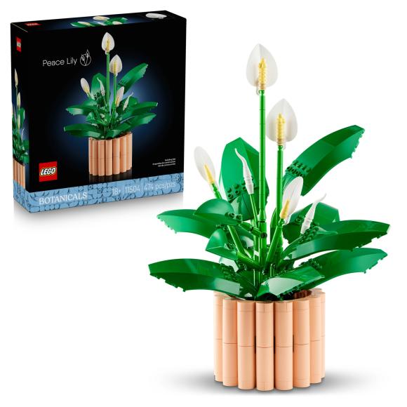 LEGO Botanicals 11504 Fredslilje med bygget lego sæt set forfra
