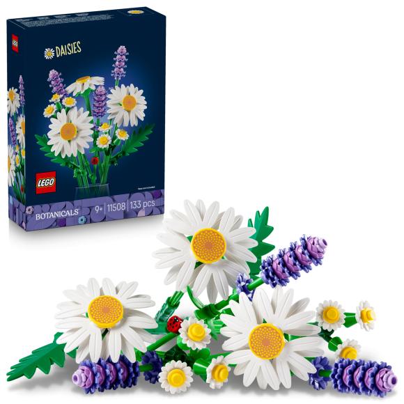 LEGO 11508 Margueritter æske med bygget sæt liggende foran