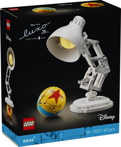 LEGO Ideas 21357 Disney Pixar Luxo Jr. æske set forfra