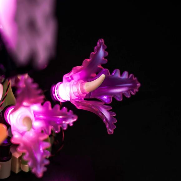 Oplyst LEGO Creator 31170 Vilde dyr pink flamingo med BrickBling detaljer rundt om sættet