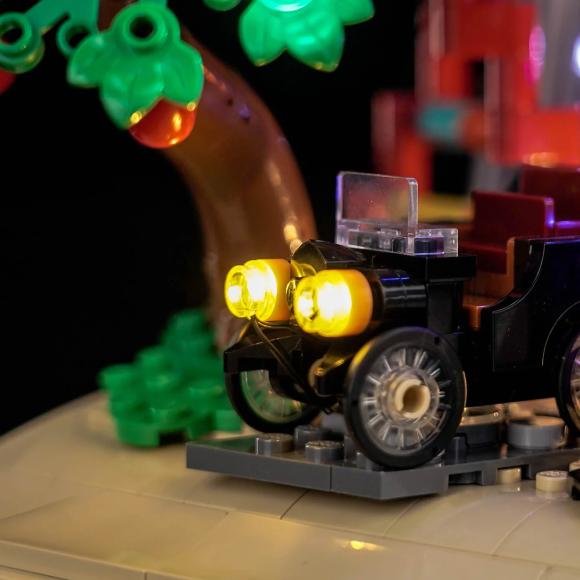 Oplyst LEGO Ideas 21355 Naturvidenskabens udvikling med BrickBling detaljer