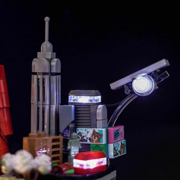 Oplyst LEGO Ideas 21355 Naturvidenskabens udvikling med BrickBling detaljer