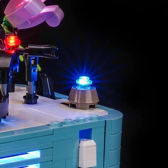 Oplyst LEGO Creator 31172 Pladespiller med blomster BrickBling kanten af pladespilleren