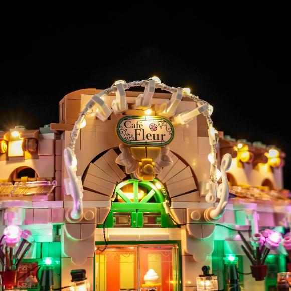 BrickBling lyssæt til: Icons 10362 Fransk café