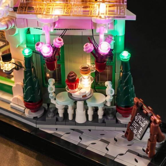 BrickBling lyssæt til: Icons 10362 Fransk café