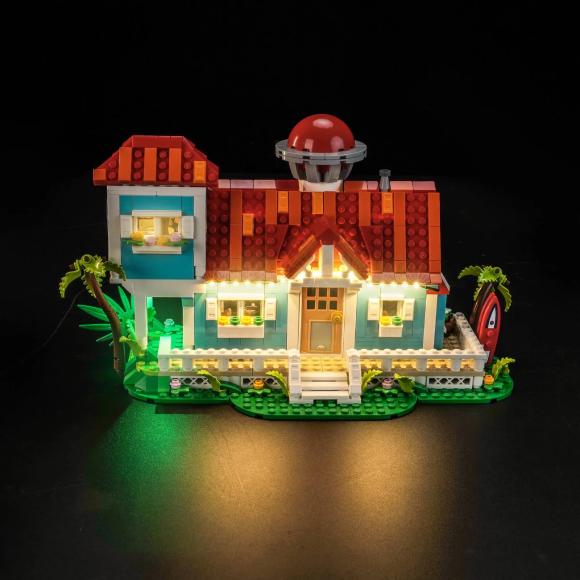 BrickBling lyssæt til: Disney 43268 Strandhuset fra Lilo og Stitch