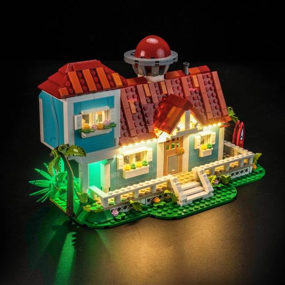 BrickBling lyssæt til: Disney 43268 Strandhuset fra Lilo og Stitch