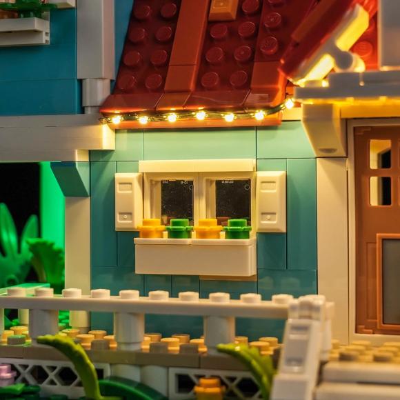 BrickBling lyssæt til: Disney 43268 Strandhuset fra Lilo og Stitch