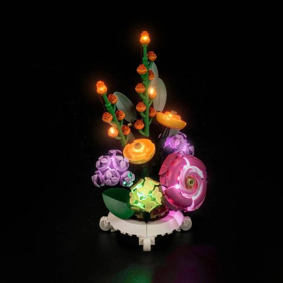 BrickBling lyssæt til: Botanicals 40762 Blandet blomsterkrukke