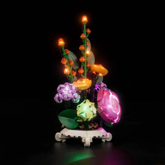 BrickBling lyssæt til: Botanicals 40762 Blandet blomsterkrukke