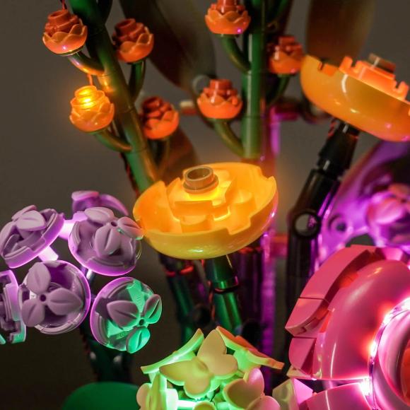 BrickBling lyssæt til: Botanicals 40762 Blandet blomsterkrukke