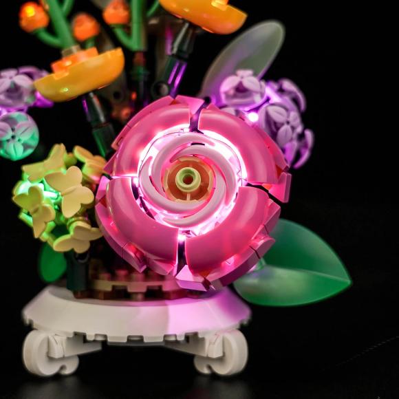 BrickBling lyssæt til: Botanicals 40762 Blandet blomsterkrukke