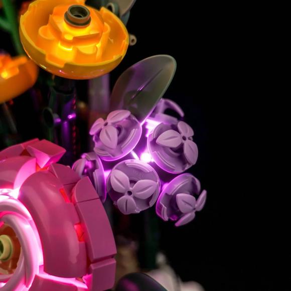 BrickBling lyssæt til: Botanicals 40762 Blandet blomsterkrukke