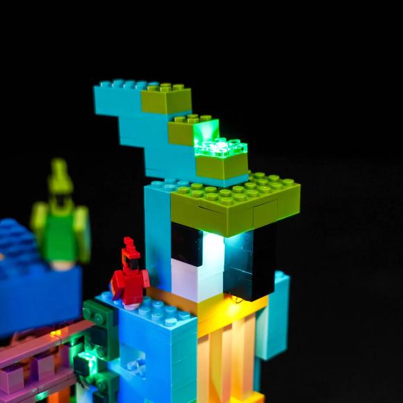 BrickBling lyssæt til: Minecraft 21282 Papegøjehusene