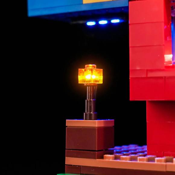 BrickBling lyssæt til: Minecraft 21282 Papegøjehusene