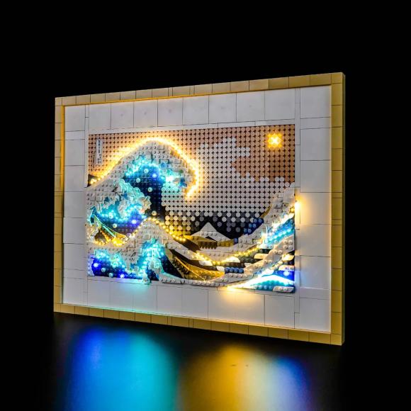 BrickBling lyssæt til: Art 31208 Hokusai – Den store bølge