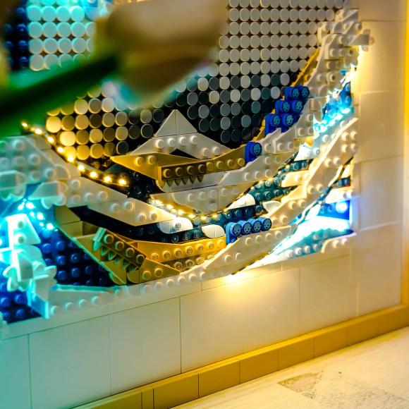 BrickBling lyssæt til: Art 31208 Hokusai – Den store bølge
