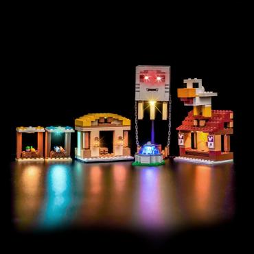 BrickBling lyssæt til: Minecraft 21273 Ghast-ballonens angreb på landsbyen