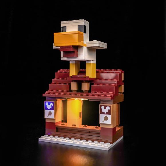 BrickBling lyssæt til: Minecraft 21273 Ghast-ballonens angreb på landsbyen