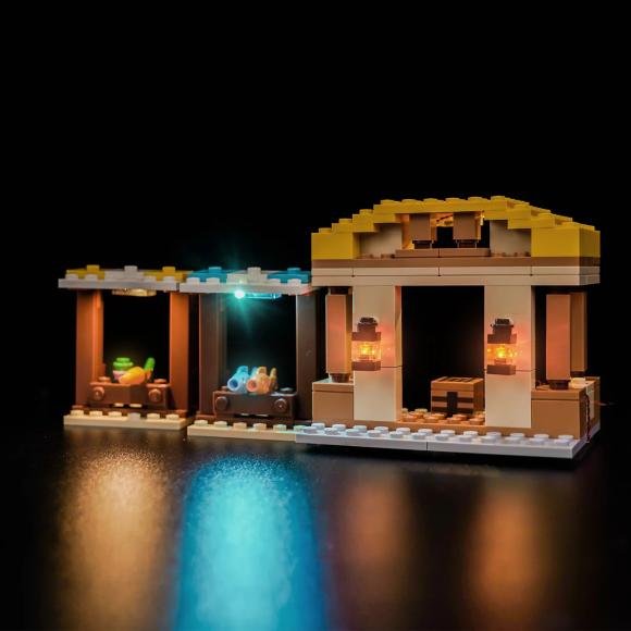 BrickBling lyssæt til: Minecraft 21273 Ghast-ballonens angreb på landsbyen