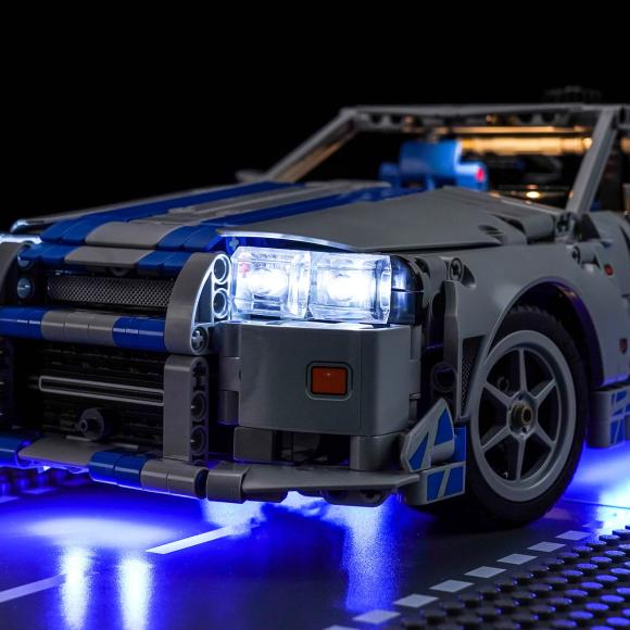 BrickBling lyssæt til: Technic 42210 Nissan Skyline GT-R (R34)-bil