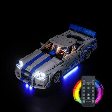 BrickBling lyssæt til: Technic 42210 Nissan Skyline GT-R (R34)-bil (Remote Control) (GC1062)