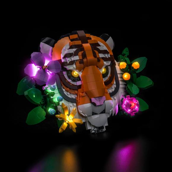 BrickBling lyssæt til: Creator 31217 Faunasamlingen – tiger