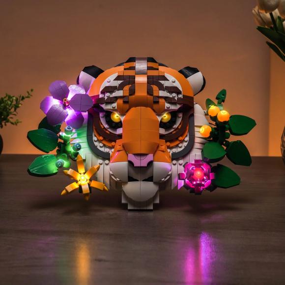 BrickBling lyssæt til: Creator 31217 Faunasamlingen – tiger