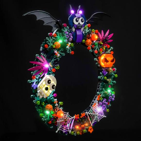 BrickBling lyssæt til: Holidays 40825 Halloween Wreath