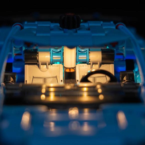 BrickBling lyssæt til: Technic 42217 Blå Chevrolet Corvette Stingray