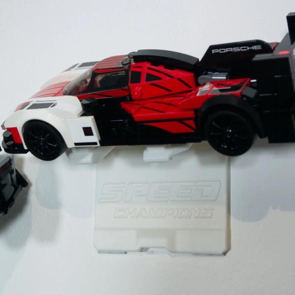 Universalt vægophæng til LEGO Speed Champions (vandret) sort