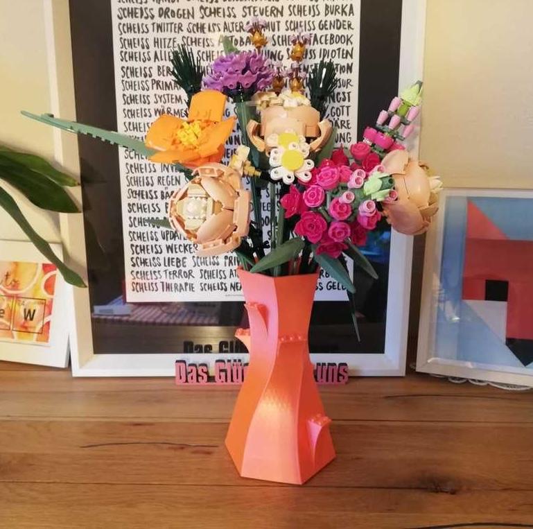 Vase til LEGO Blomsterbuketter (hvid)