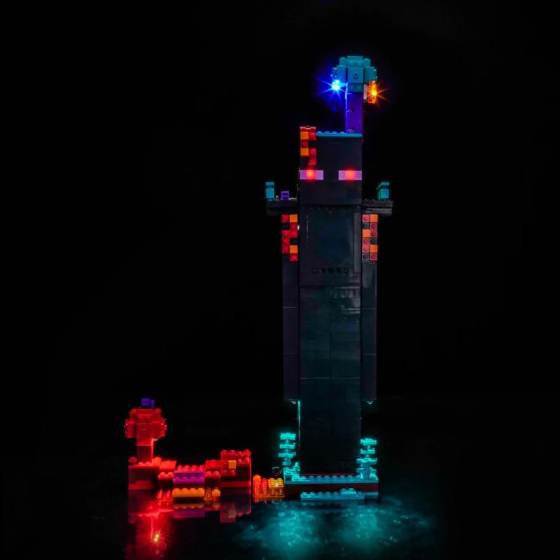 BrickBling lyssæt til: Minecraft 21279 Enderman-tårnet